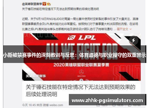 小斯被禁赛事件的深刻教训与反思：体育道德与职业操守的双重警示